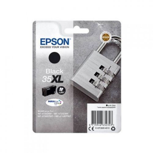 EPSON Singlepack Black 35XL DURABrite Ultra Ink , Epson , EPSC13T35914010 , 8715946632353